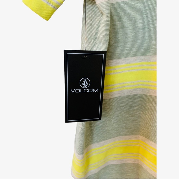 Volcom Hypen On Stripes Women’s Short Sleeve Top - Lime Medium M - Picture 7 of 9